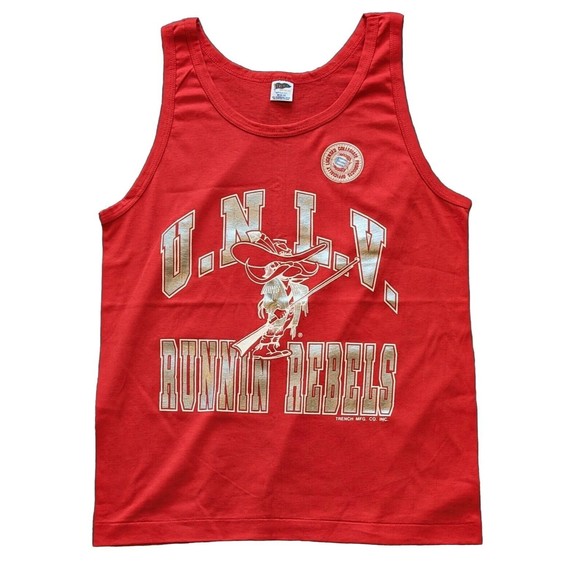 Vintage Single Stitch UNLV Runnin Rebels Tank Top Medium (38-40) TRENCH MFG New - Picture 1 of 5